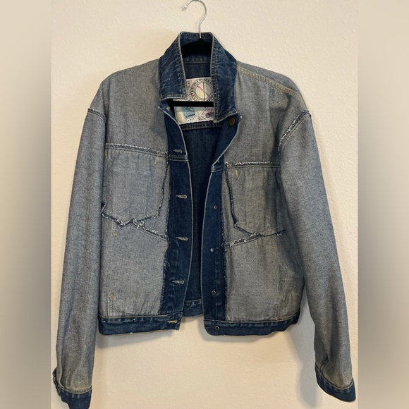 Vintage Y2K Postcard Patch Denim Jacket - Picture 9 of 16